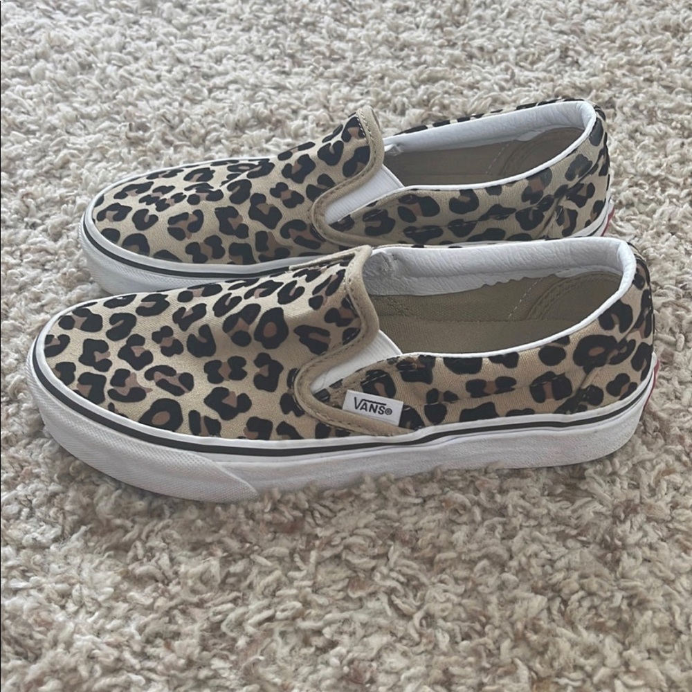 Cheetah print slip on vans